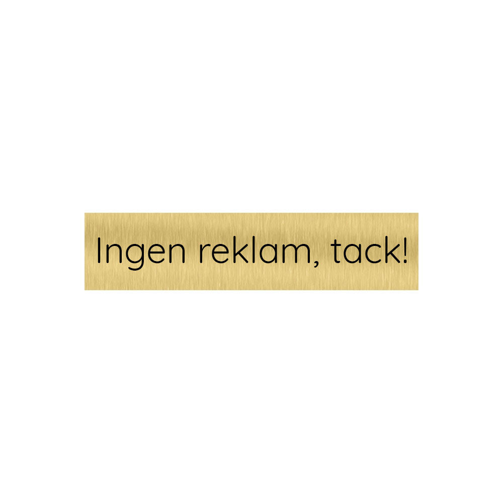 Komposit skilt 9 cm x 2 cm